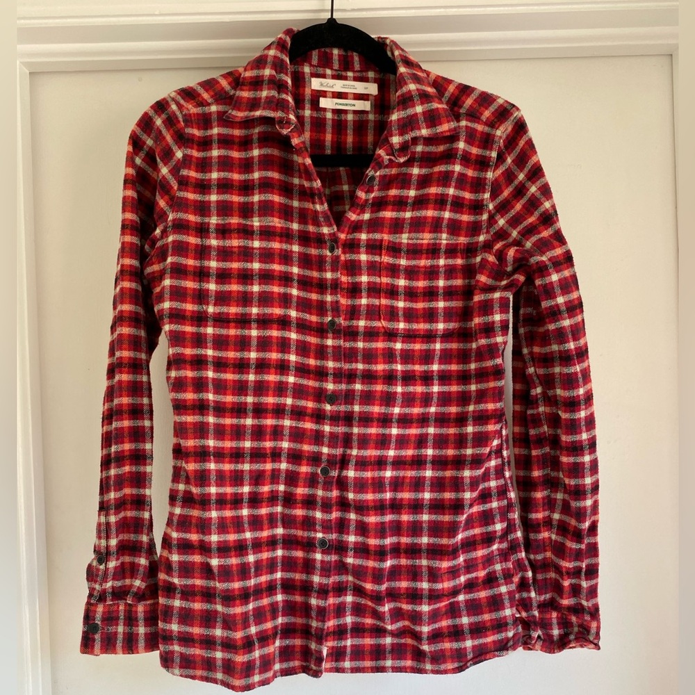 Woolrich Pemberton flannel Button Down Shirt Women’s Size Small Cotton Plaid